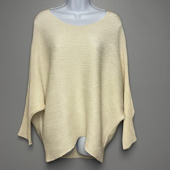 Alquema Tops - NWT Alquema Quiet Luxury Ivory Oversized Ribbed Dolman Sleeve Top Womens Sz 2 XL
